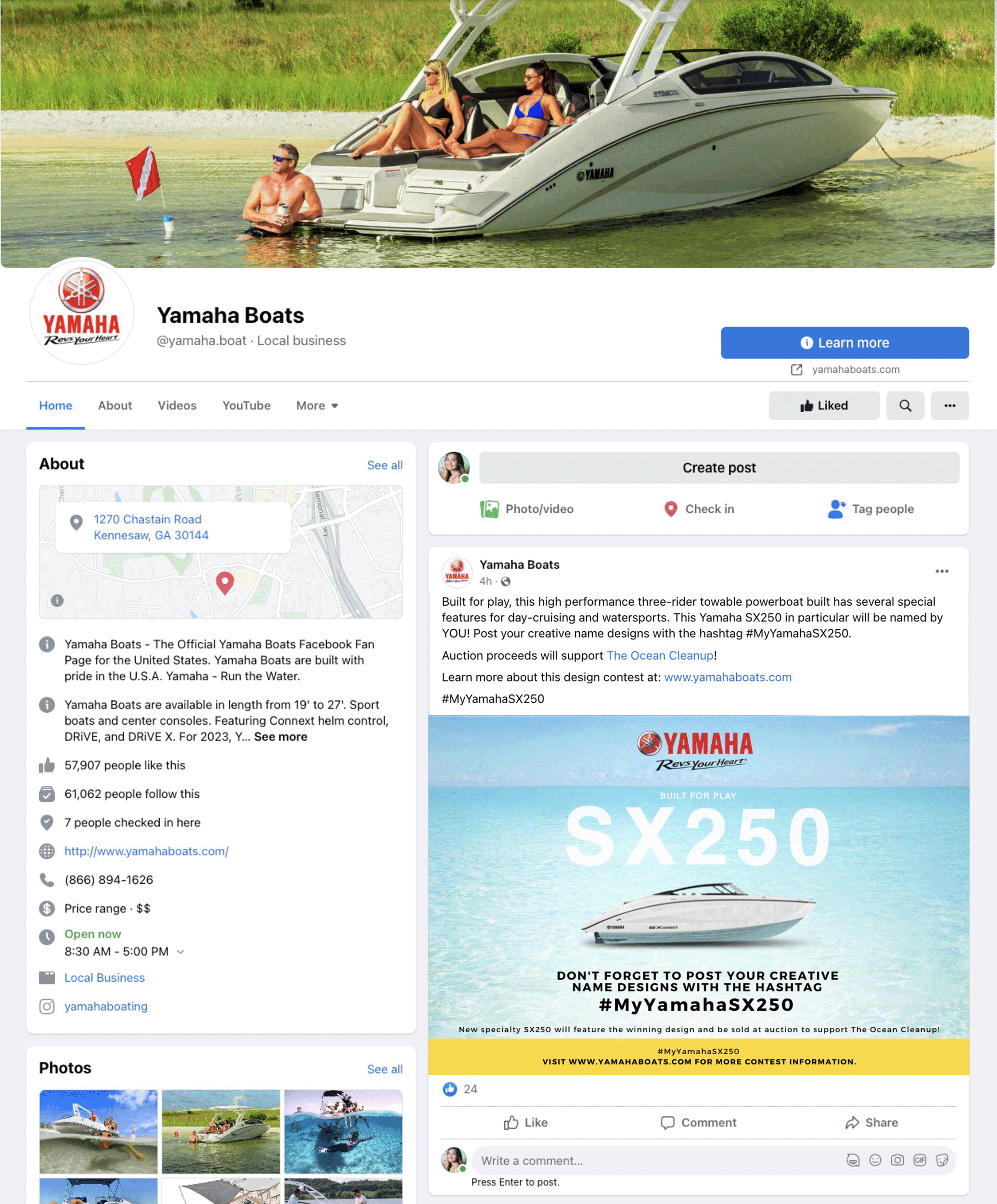 Yamaha Boats Facebook Post Mockup